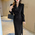 New Fashion Exclusive Two Piece Short Slim Coat with Split Skirt